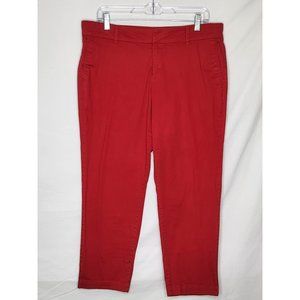 Kut from the Kloth Womens Red Casual Capri‎ Pants Sz 12 (small flaw on inseam)